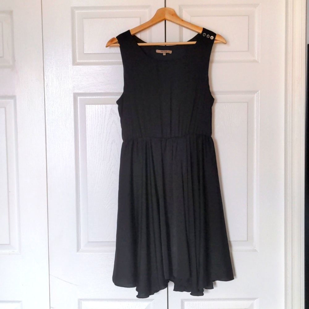 Black Stretch Waist Midi Dress - RW& CO